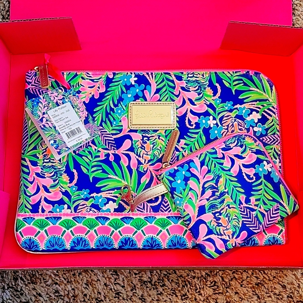NWT Lilly Pulitzer Laptop and Tech Pouch Set
